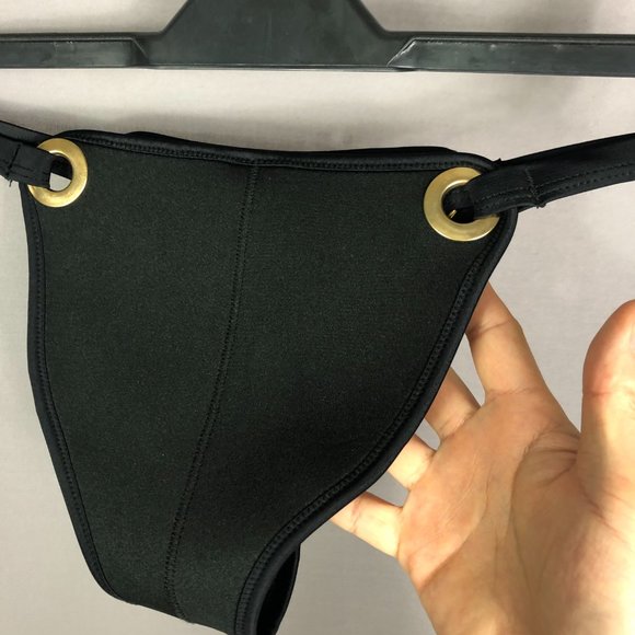 Nasty Gal Womens In Hot Water Scuba Bikini Bottom in Black Size L… - Picture 8 of 12